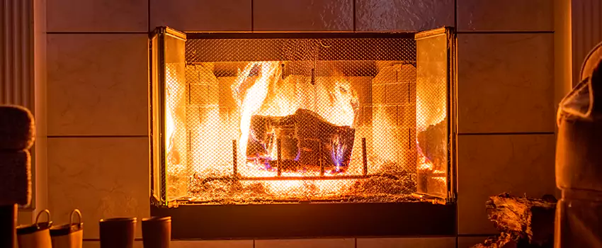 Mendota Hearth Landscape Fireplace Installation in Paramus, New Jersey