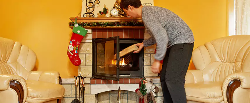 Rusted Metal Fireplace Restoration in Paramus, New Jersey